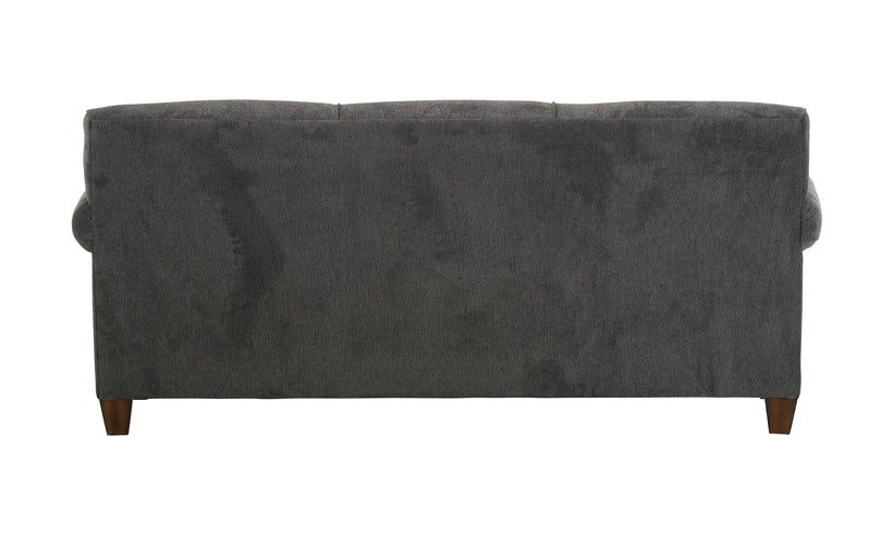 Dark gray sofa on a white background